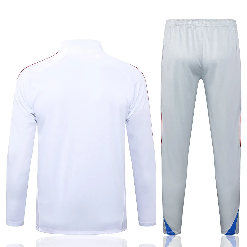 Bayern Munich 2025/2026 Bayern Munich Half-Pull Conjunto de entrenamiento White Retro Style Camiseta de fútbol Set 2025/2026 — 2