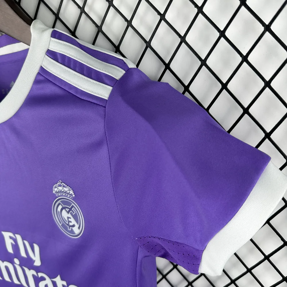 Real Madrid 2016/2017 Retro Real Madrid Visitante Camiseta de fútbol Talla infantil 2016/2017 — 5