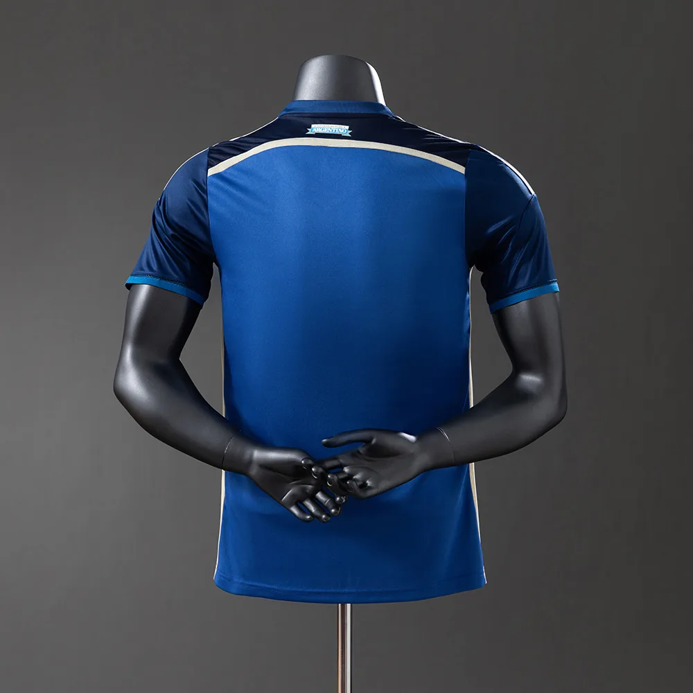 Argentina 2014 Retro Versión jugador Argentina National Team Visitante Jersey 2014 — 2