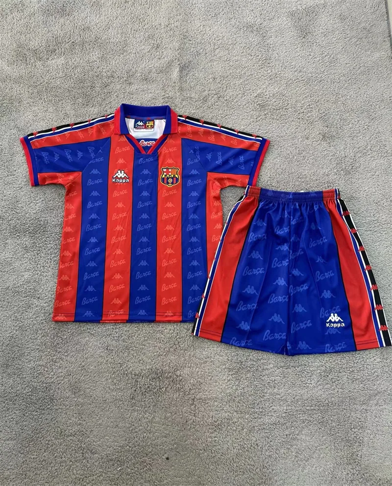 Barcelona 1996/1997 Retro Barcelona Local Camiseta de fútbol Talla infantil 1996/1997