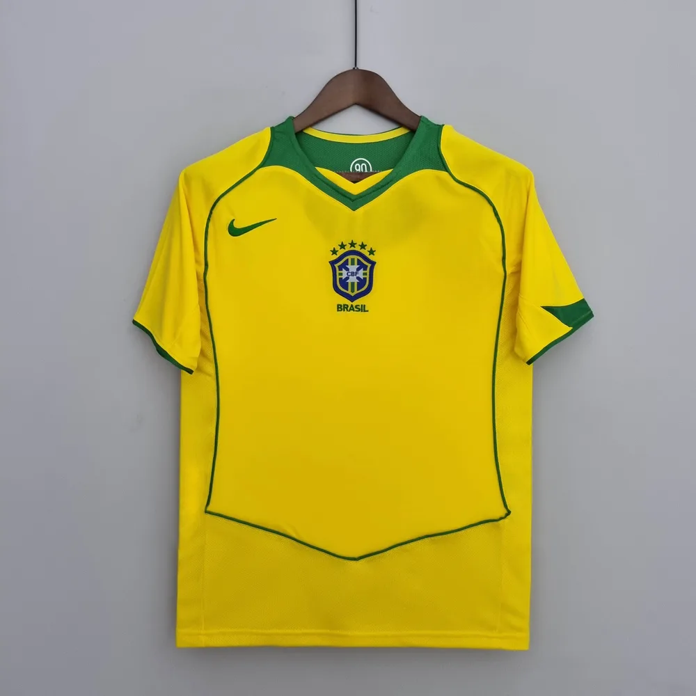 Brazil 2004 Retro Brazil Home Soccer Jersey 2004 — 3