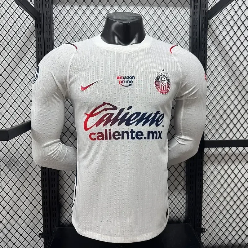Chivas 2026/2027 Long Sleeve Player Version Chivas Away Football Jersey 2026/27