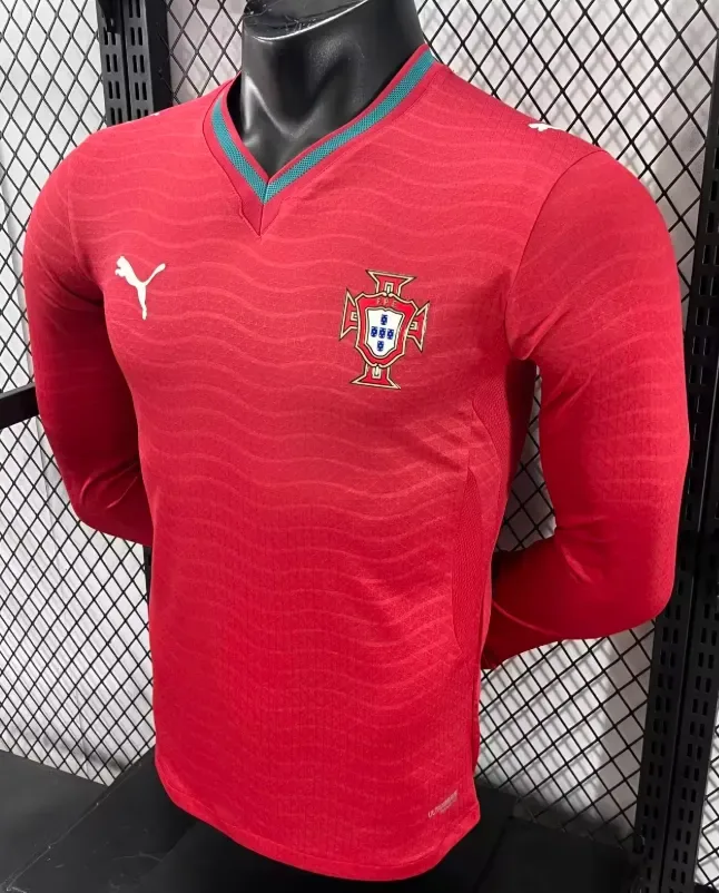 Portugal 2026/2027 Long Sleeve Player Version Portugal Home Football Jersey 2026/27 — 4