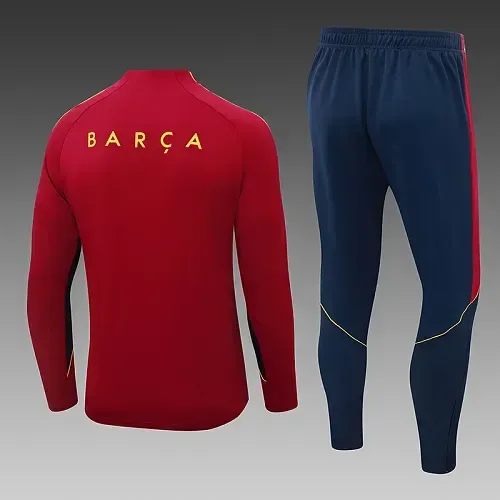 Barcelona 2026/2027 Barcelona Half-Pull Training Red Camiseta de fútbol Set 2026/27 — 2