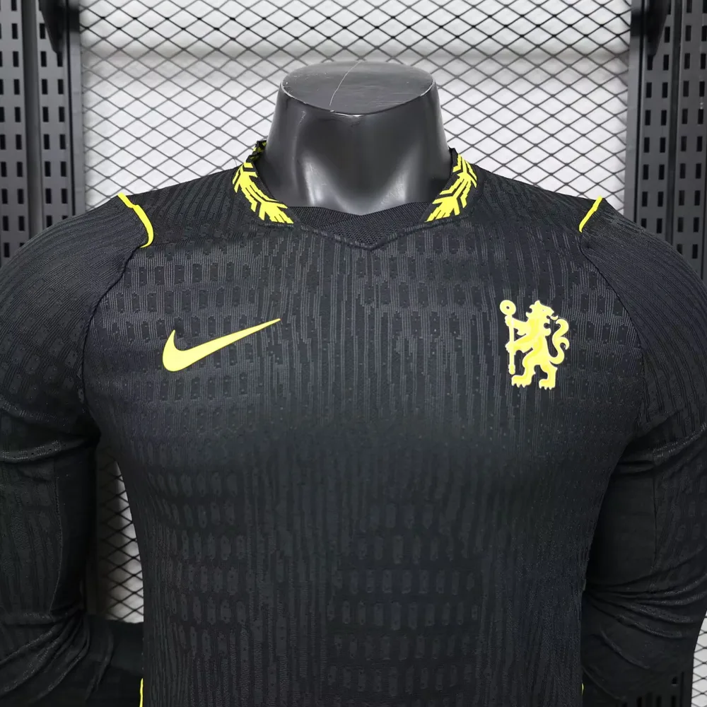 Chelsea 2026/2027 Versión jugador Chelsea Visitante Manga larga Camiseta de fútbol 2026/27 — 3