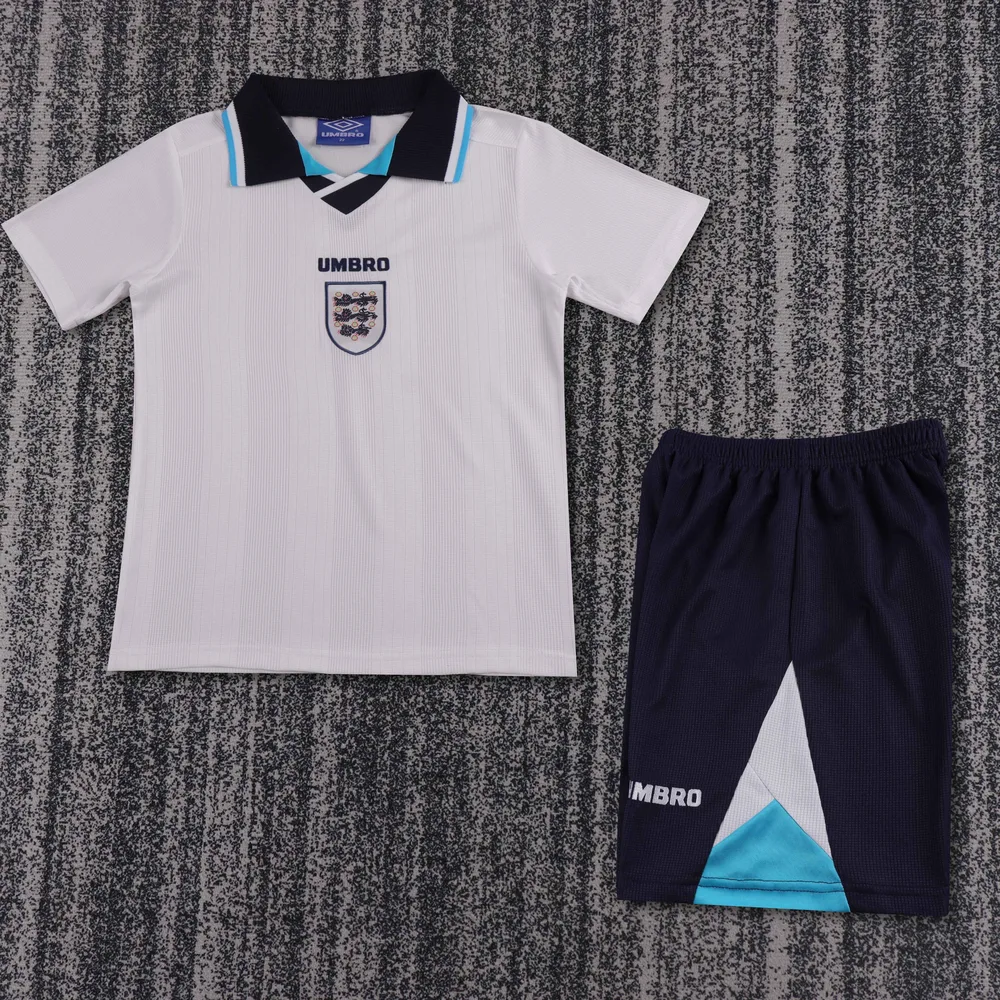 England 1996 Retro England Local Camiseta de fútbol Talla infantil 1996