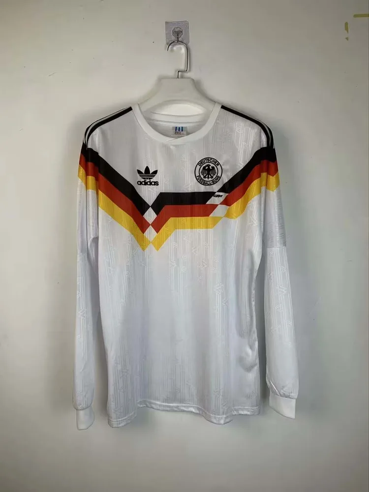 Germany 1990 Retro Manga larga Germany Local Camiseta de fútbol 1990