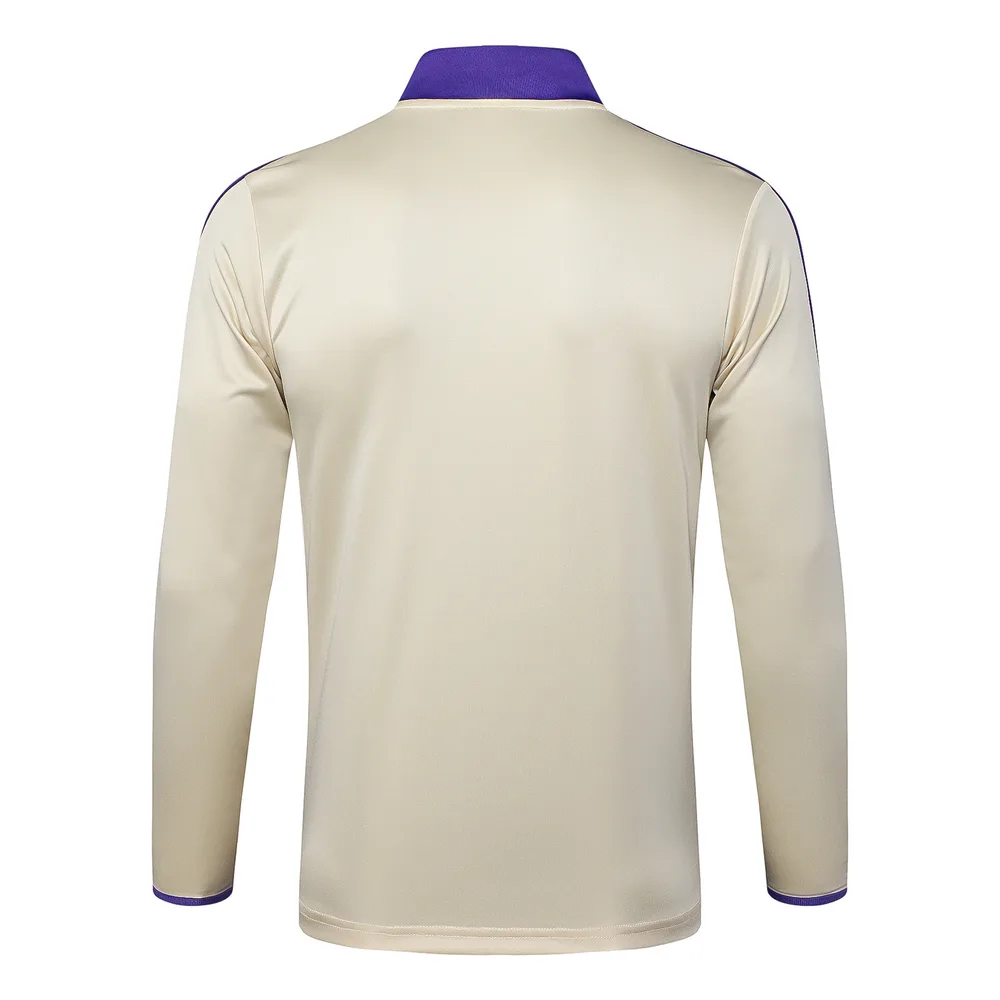 Real Madrid 2025/2026 Real Madrid Apricot Retro Edition Half-Pull Conjunto de entrenamiento Camiseta de fútbol Set 2025/2026 — 4