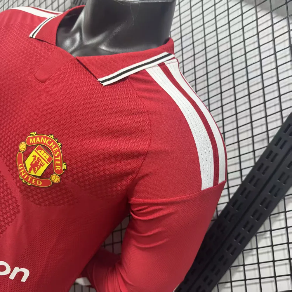 Manchester United 2026/2027 Long Sleeve Player Version Manchester United Home Football Jersey 2026/27 — 9