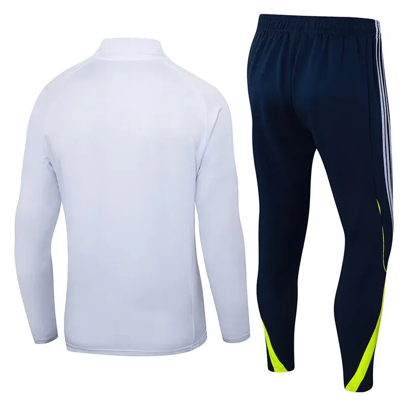 Real Madrid 2025-2026 Real Madrid Retro White Half-Pull Training Suit Football Shirt Set 2025/2026 — 2