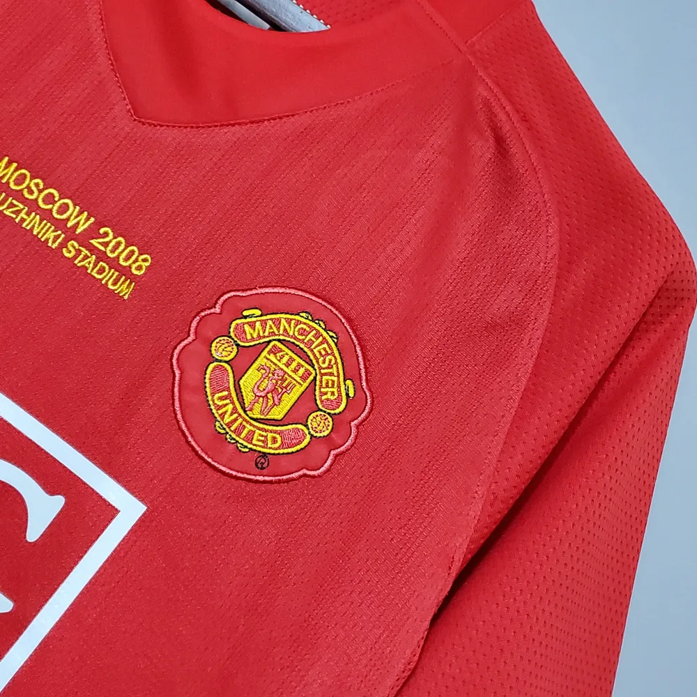Manchester United 2007/2008 Retro Manchester United Home Champions League Edition Football Shirt 2007/2008 — 5