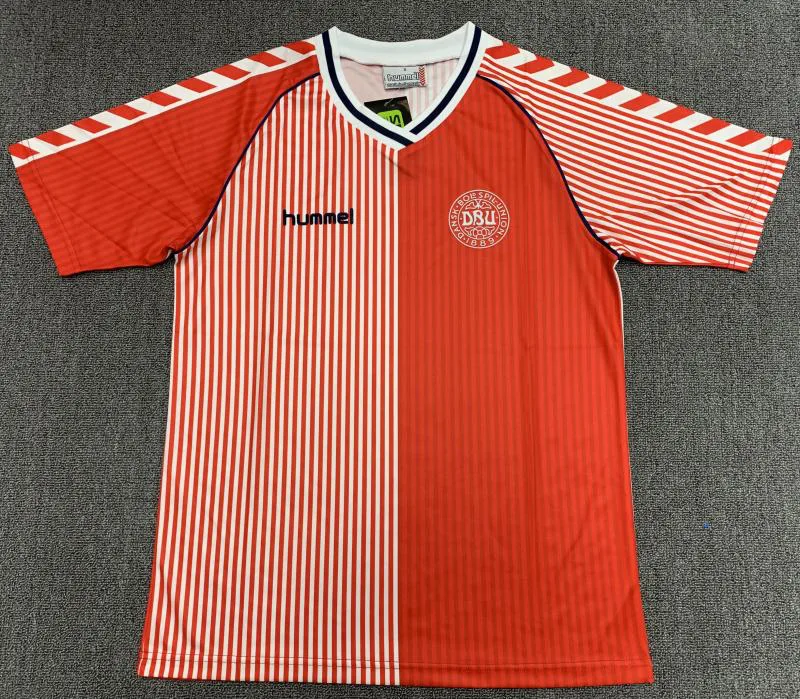 Denmark 1986 Retro Denmark National Team Home Football Shirt 1986