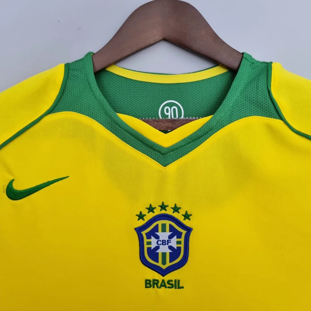 Brazil 2004 Retro Brazil Home Soccer Jersey 2004 — 5