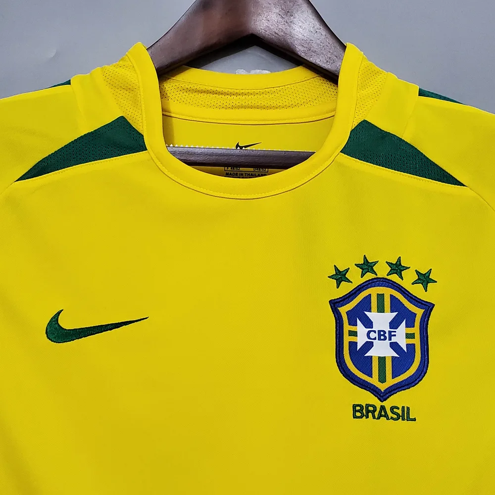 Brazil 2002 Retro Brazil Soccer Jersey Home 2002 — 3