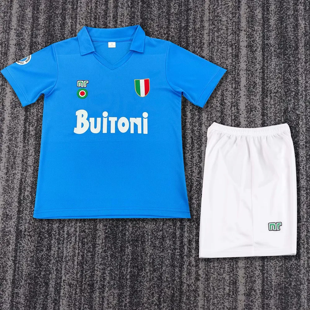 Napoli 1987-1988 Retro Napoli Local Camiseta de fútbol Talla infantil 1987/1988