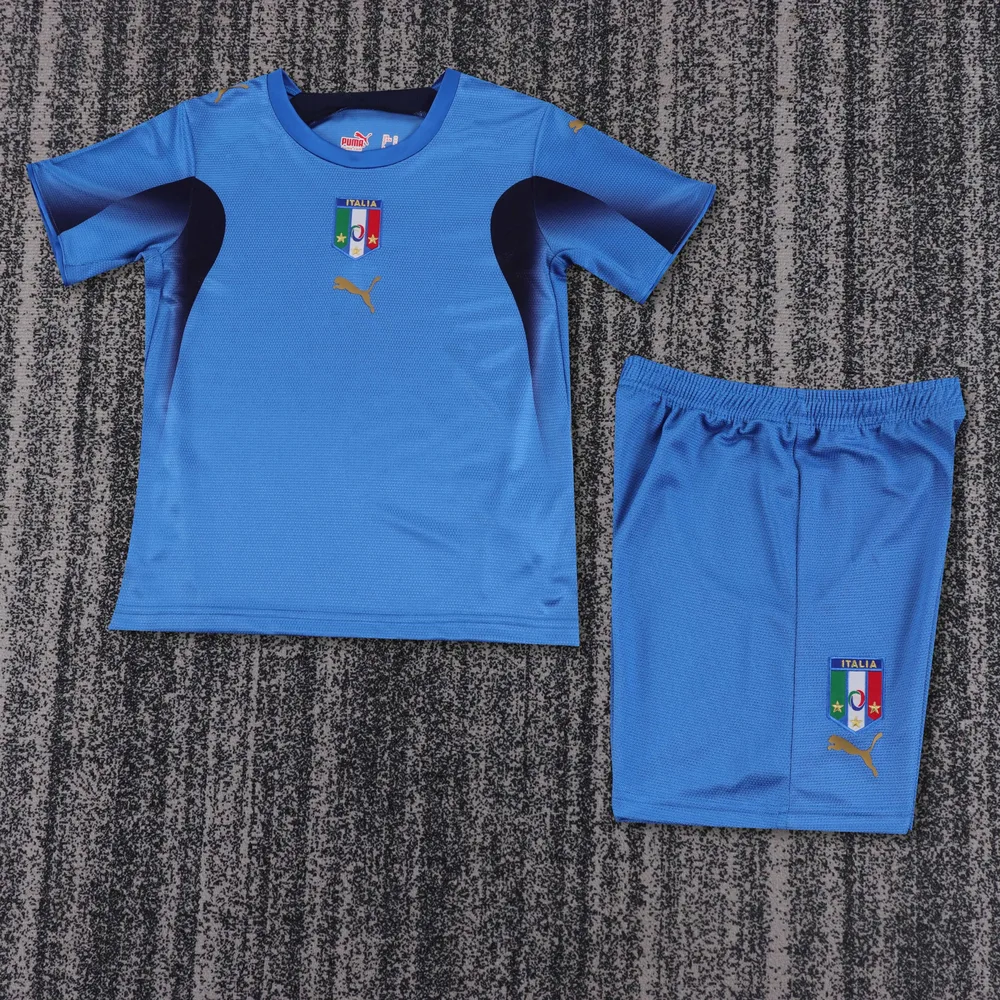 Italy 2006 Retro Italy Local Camiseta de fútbol Talla infantil 2006
