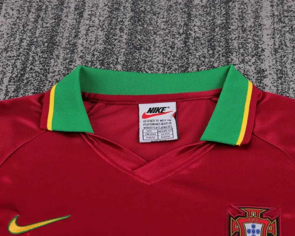 Portugal 1998 Retro Portugal Home Football Shirt Kids Size 1998 — 3