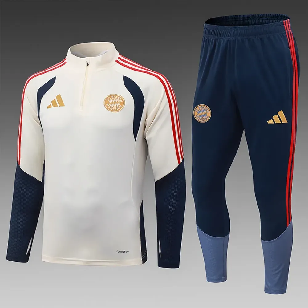 Bayern Munich 2026/2027 Bayern Munich Half-Pull Training Suit Pale yellow Football Shirt Set 2026/27