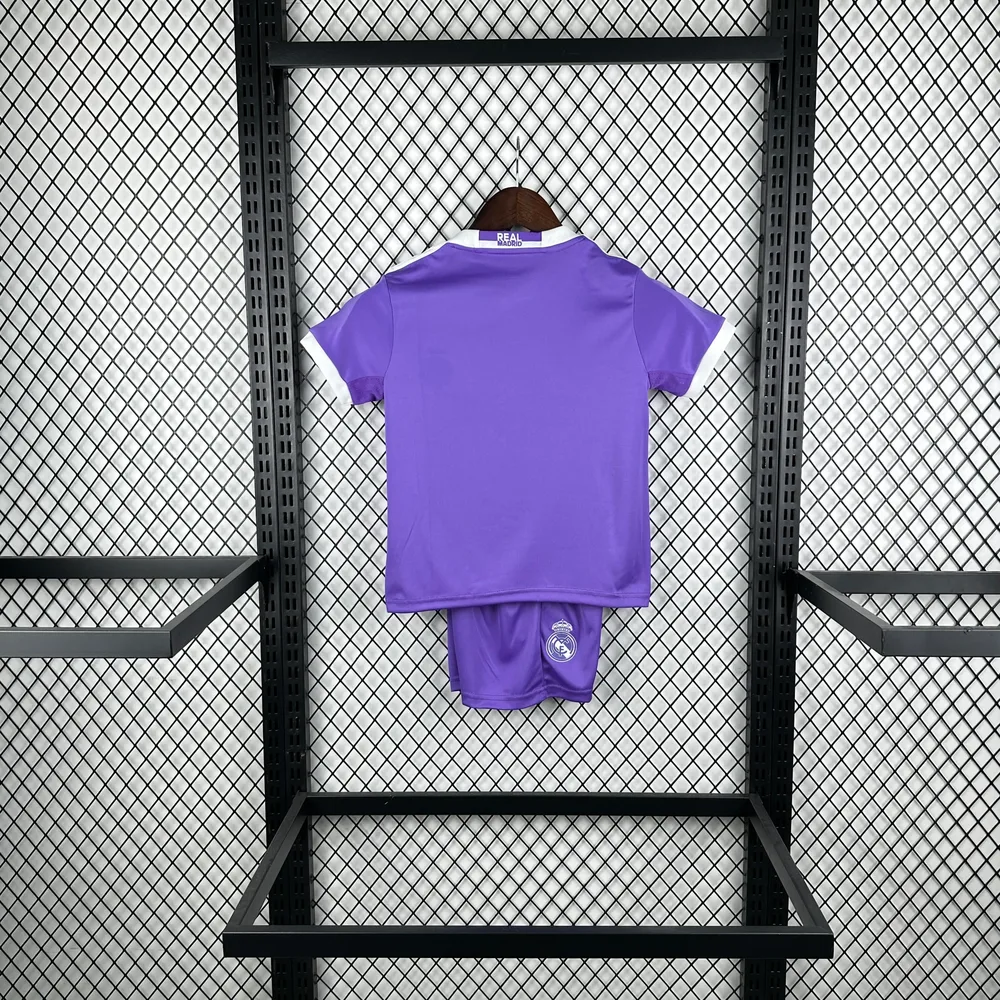 Real Madrid 2016/2017 Retro Real Madrid Visitante Camiseta de fútbol Talla infantil 2016/2017 — 2