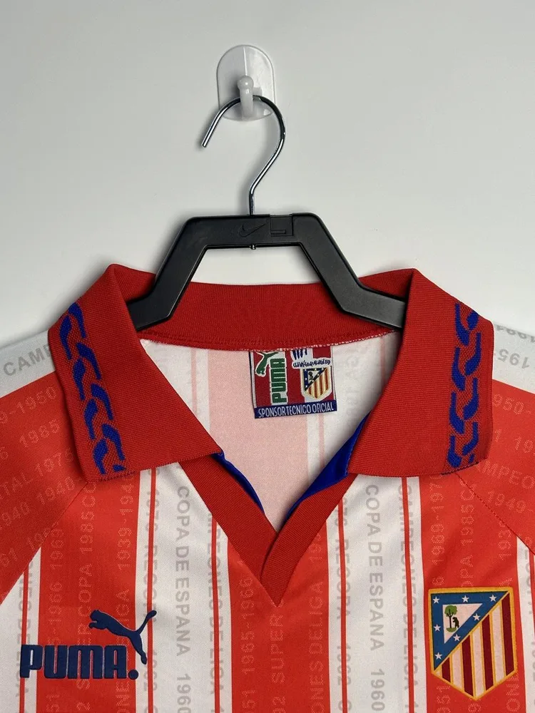 Atlético Madrid 1995/1996 Retro Atletico Madrid Home Soccer Jersey 1995/1996 — 3