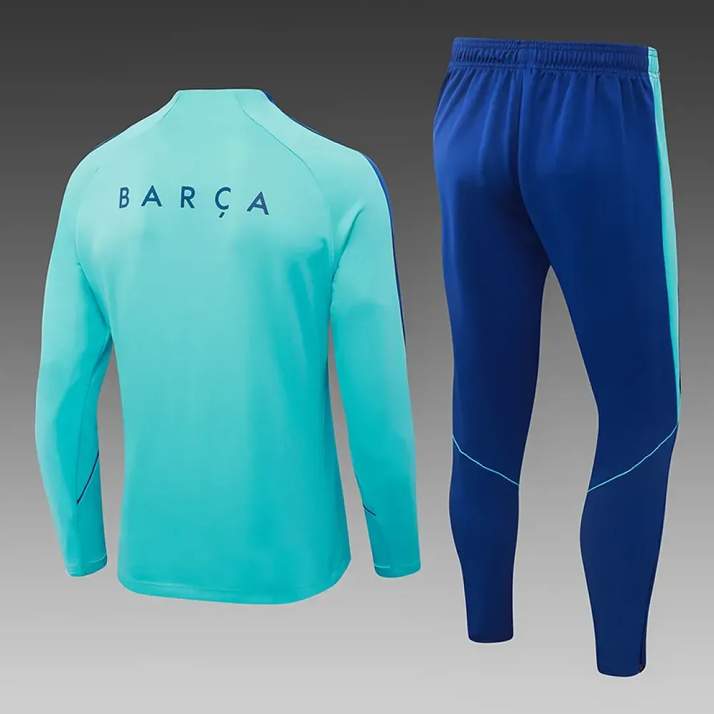Barcelona 2026/2027 Barcelona Half-Pull Training Light blue Camiseta de fútbol Set 2026/27 — 2