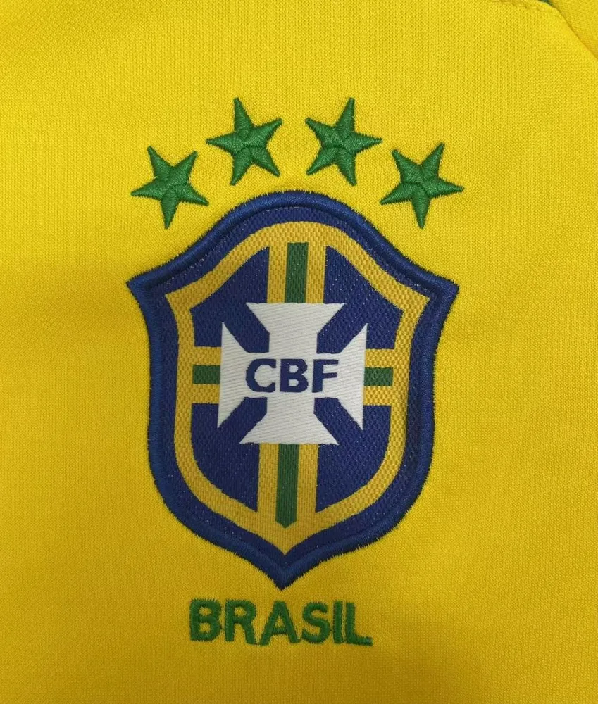 Brazil 2002 Retro Long Sleeve Brazil Home Soccer Jersey 2002 — 4