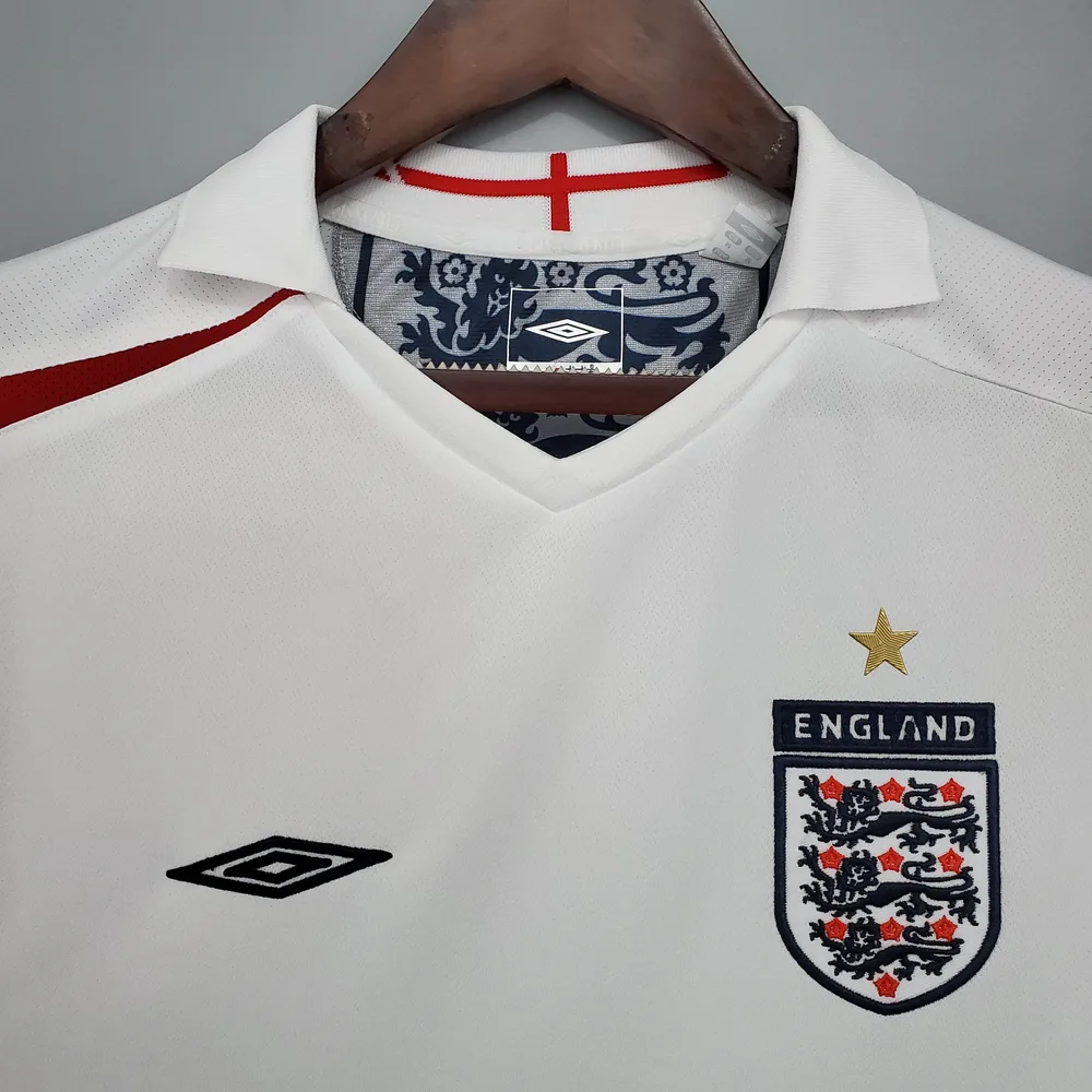 England 2006 Retro England Home Soccer Jersey 2006 — 3