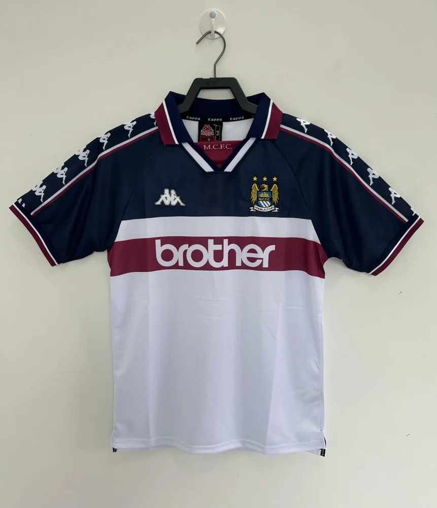Manchester City 1997-1998 Retro Manchester City Visitante Camiseta de fútbol 1997/1998