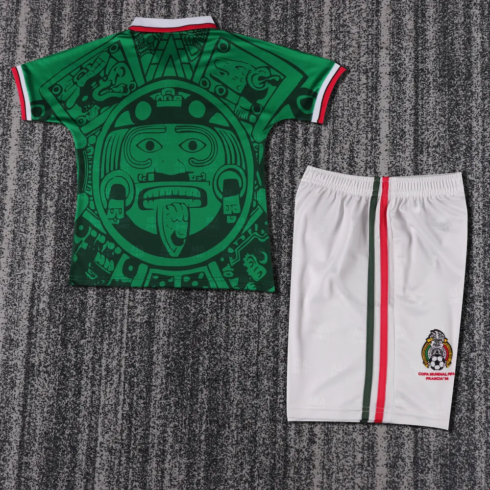 Mexico 1998 Retro Mexico National Local Camiseta de fútbol Talla infantil 1998 — 2