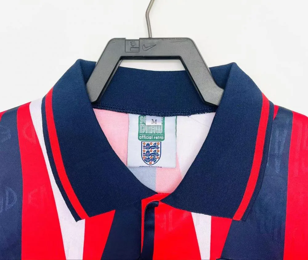 England 1992 Retro England Away Soccer Jersey 1992 — 3