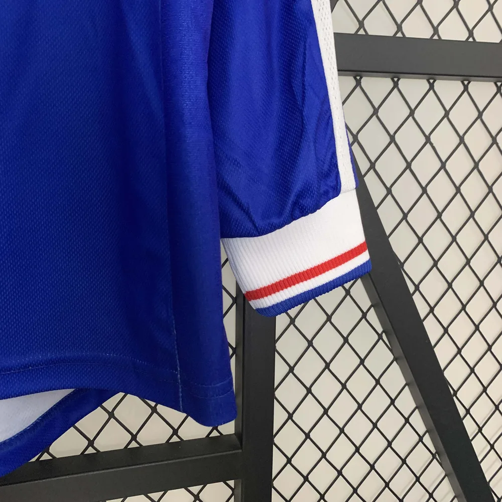 France 1998 Retro Long Sleeve France Home Football Shirt 1998 — 8