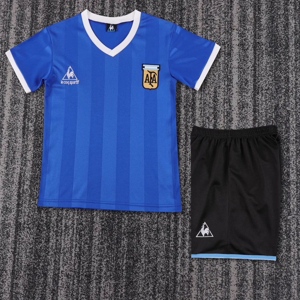 Argentina 1986 Retro Argentina National Team Visitante Jersey Talla infantil 1986