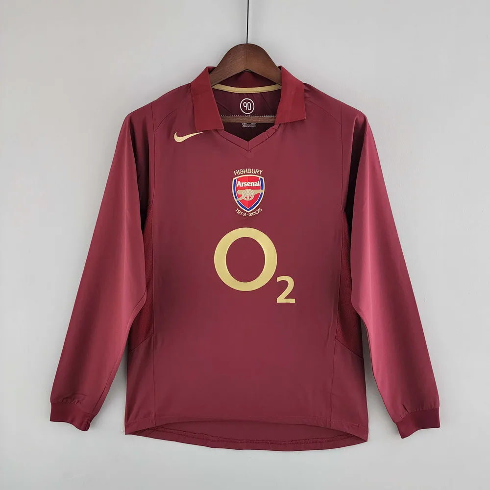 Arsenal 2005/2006 Retro Manga larga Arsenal Local Camiseta de fútbol 2005/2006