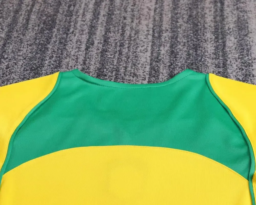 Brazil 2004 Retro Brazil Local Camiseta de fútbol Talla infantil 2004 — 3