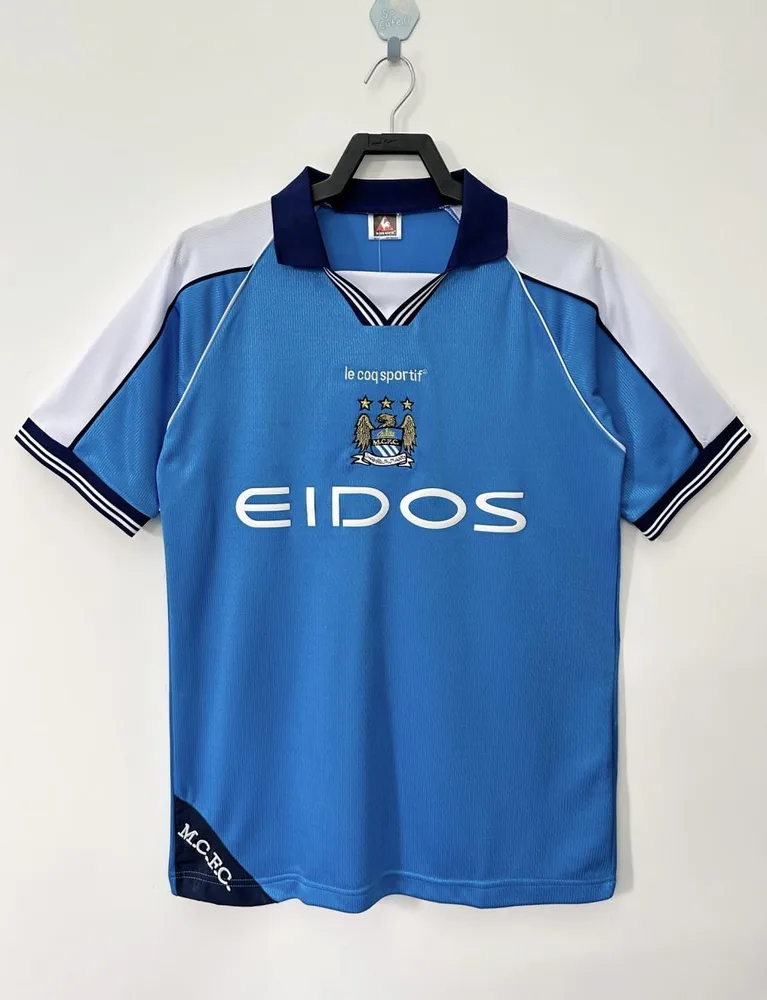 Manchester City 1999-2001 Retro Manchester City Local Camiseta de fútbol 1999/2001