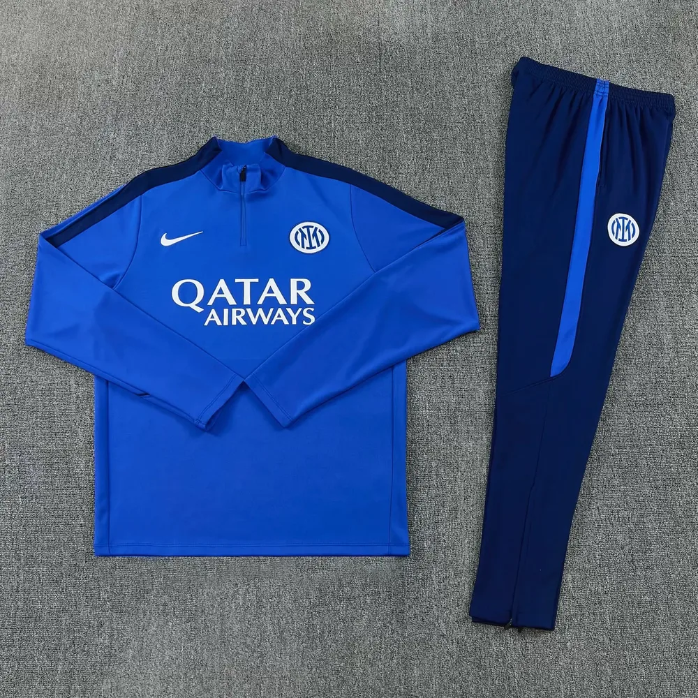 Inter Milan 2026/2027 Inter Milan Half-Pull Training Suit Blue Football Jersey 2026/27 — 3