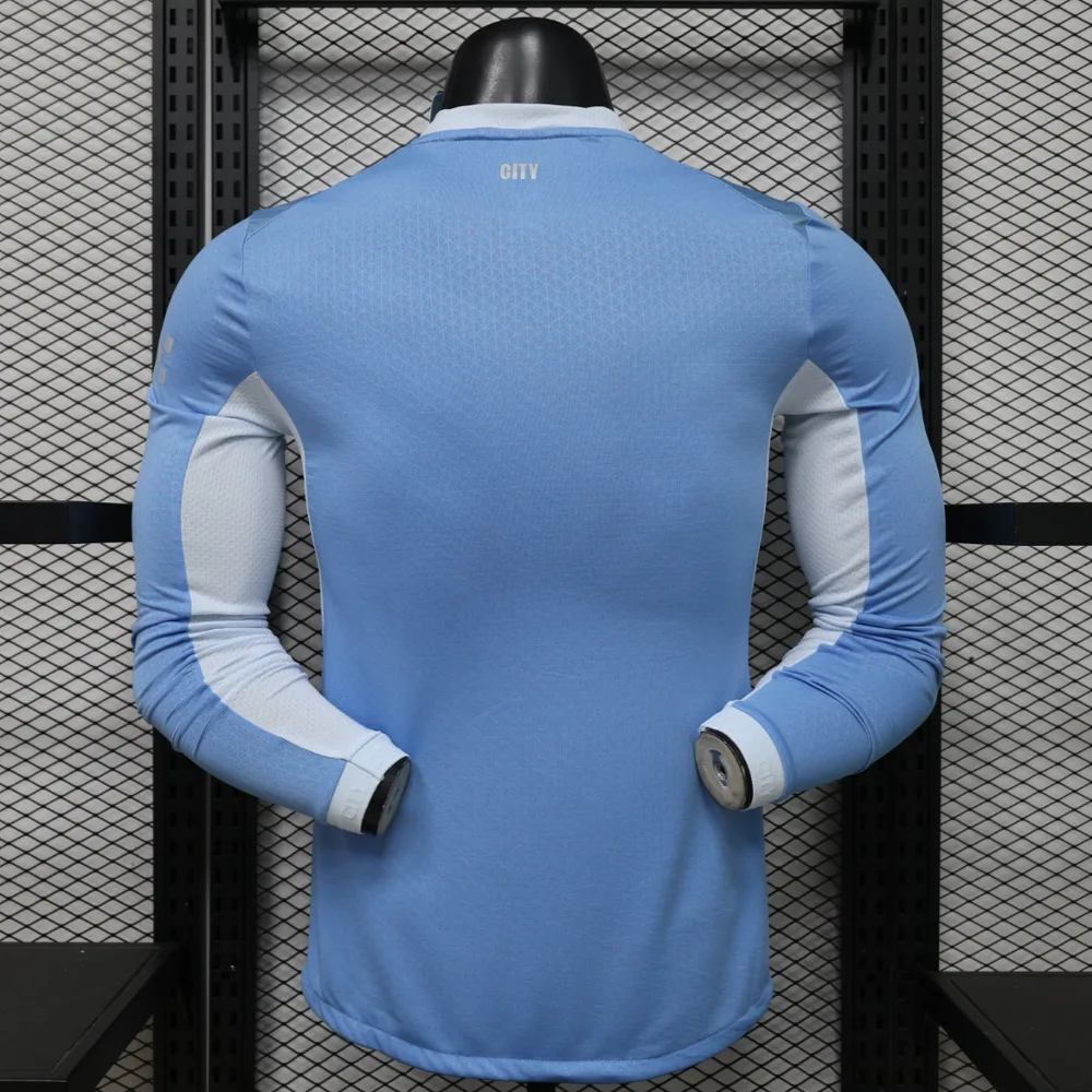 Manchester City 2026/2027 Long Sleeve Player Version Manchester City Home Football Jersey 2026/27 — 2