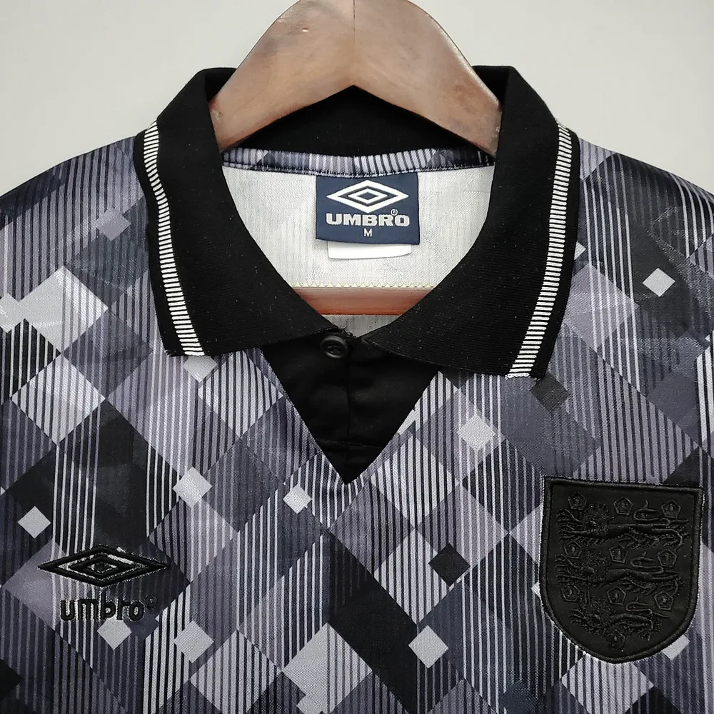 England 1990 Retro England Blackout Edición especial Black Camiseta de fútbol 1990 — 3
