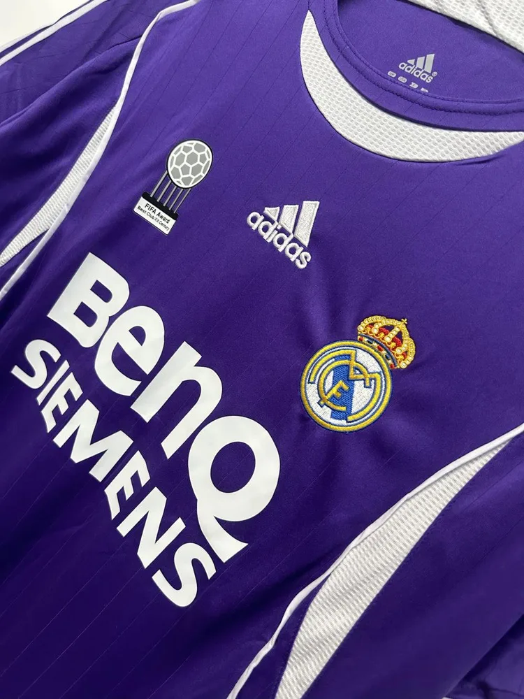 Real Madrid 2006/2007 Retro Real Madrid Visitante Camiseta de fútbol 2006/2007 — 5