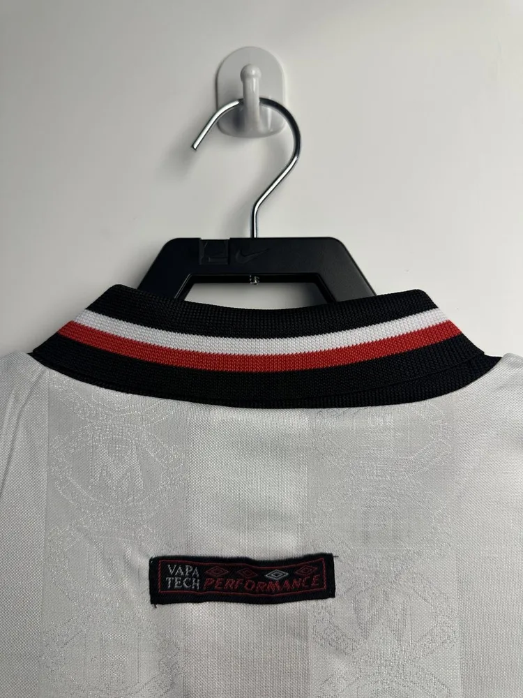 Manchester United 1998-1999 Retro Manga larga Manchester United Visitante White Camiseta de fútbol 1998/1999 — 4