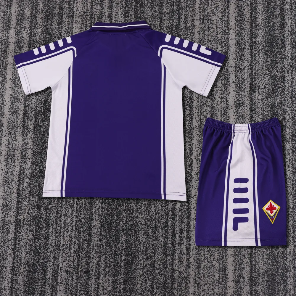 Fiorentina 1999-2000 Retro Fiorentina Home Football Shirt Kids Size 1999/2000 — 2