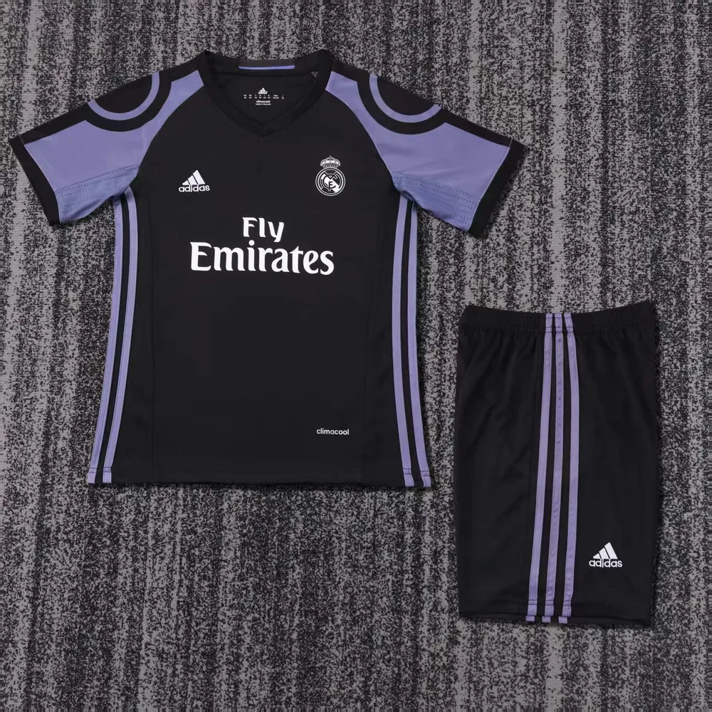 Real Madrid 2016/2017 Retro Real Madrid Tercera Visitante Camiseta de fútbol Talla infantil 2016/2017