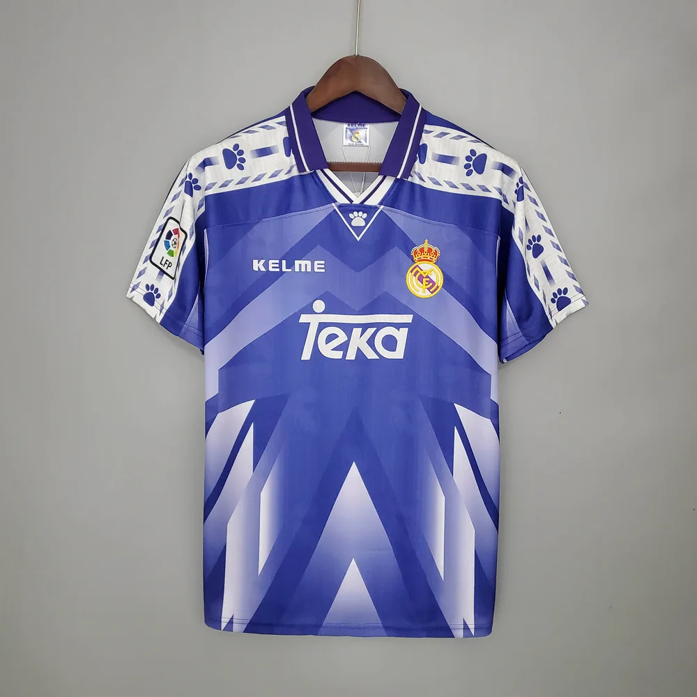 Real Madrid 1996/1997 Retro Real Madrid Visitante Camiseta de fútbol 1996/1997