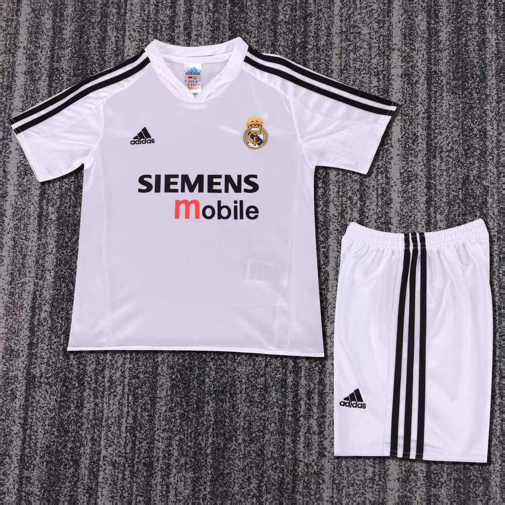 Real Madrid 2004-2005 Retro Real Madrid Local Camiseta de fútbol Talla infantil 2004/2005