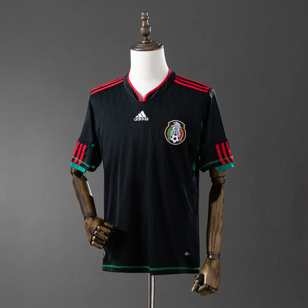 Mexico 2010 Retro Mexico Visitante Black Camiseta de fútbol 2010