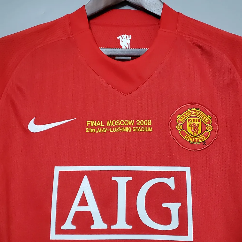 Manchester United 2007/2008 Retro Manchester United Home Champions League Edition Football Shirt 2007/2008 — 3