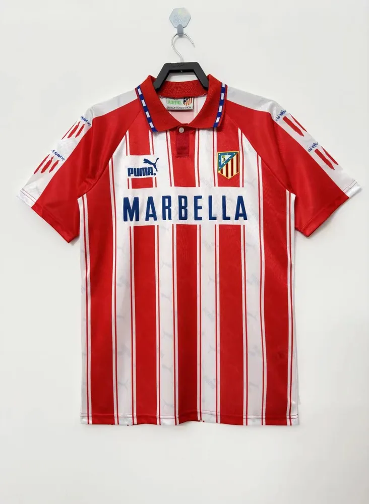 Atlético Madrid 1994/1995 Retro Atletico Madrid Local Camiseta de fútbol 1994/1995