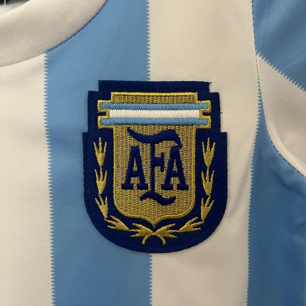 Argentina 1986 Retro Argentina National Team Home Football Shirt Kids Size 1986 — 8