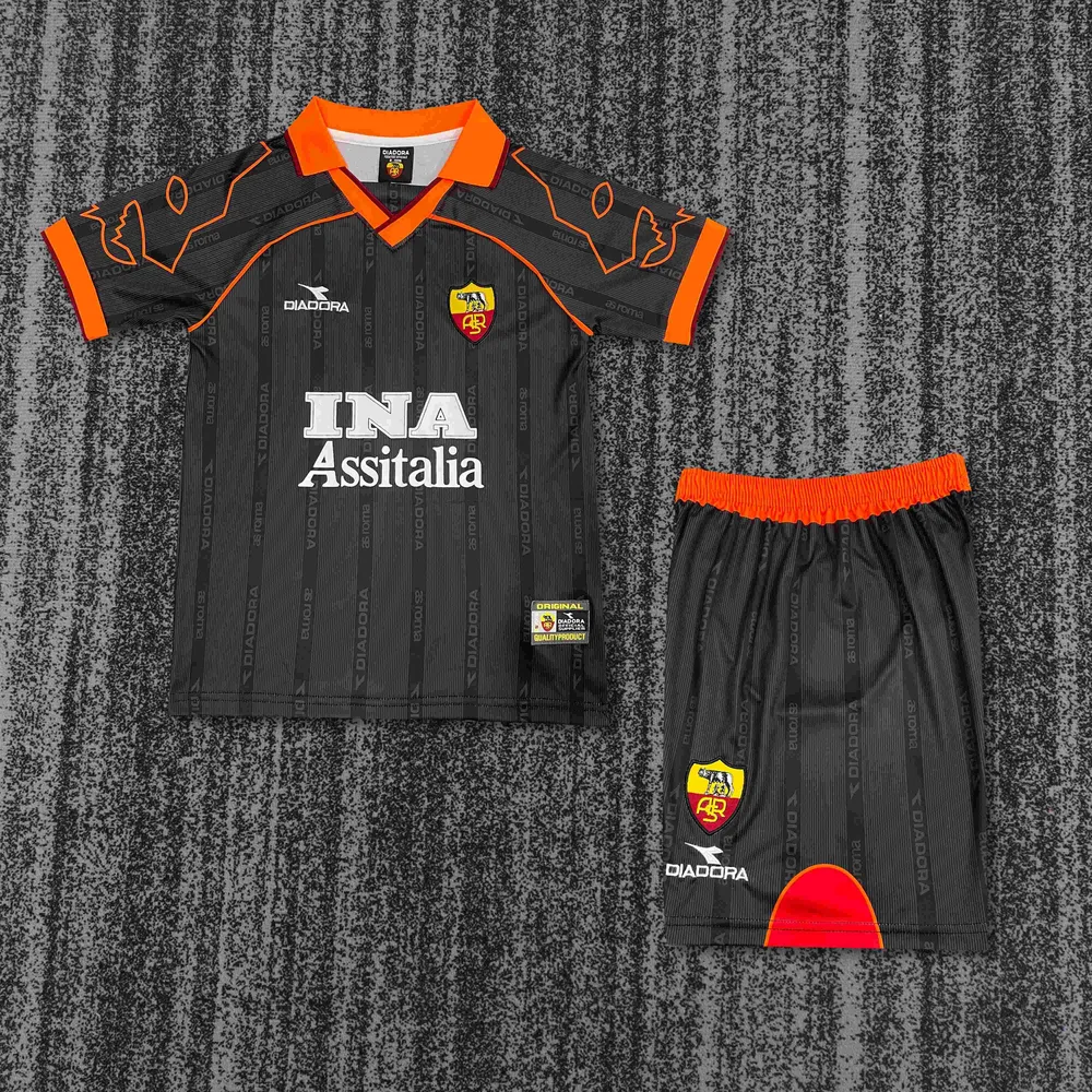 AS Roma 1999-2000 Retro Roma Visitante Camiseta de fútbol Talla infantil 1999/2000