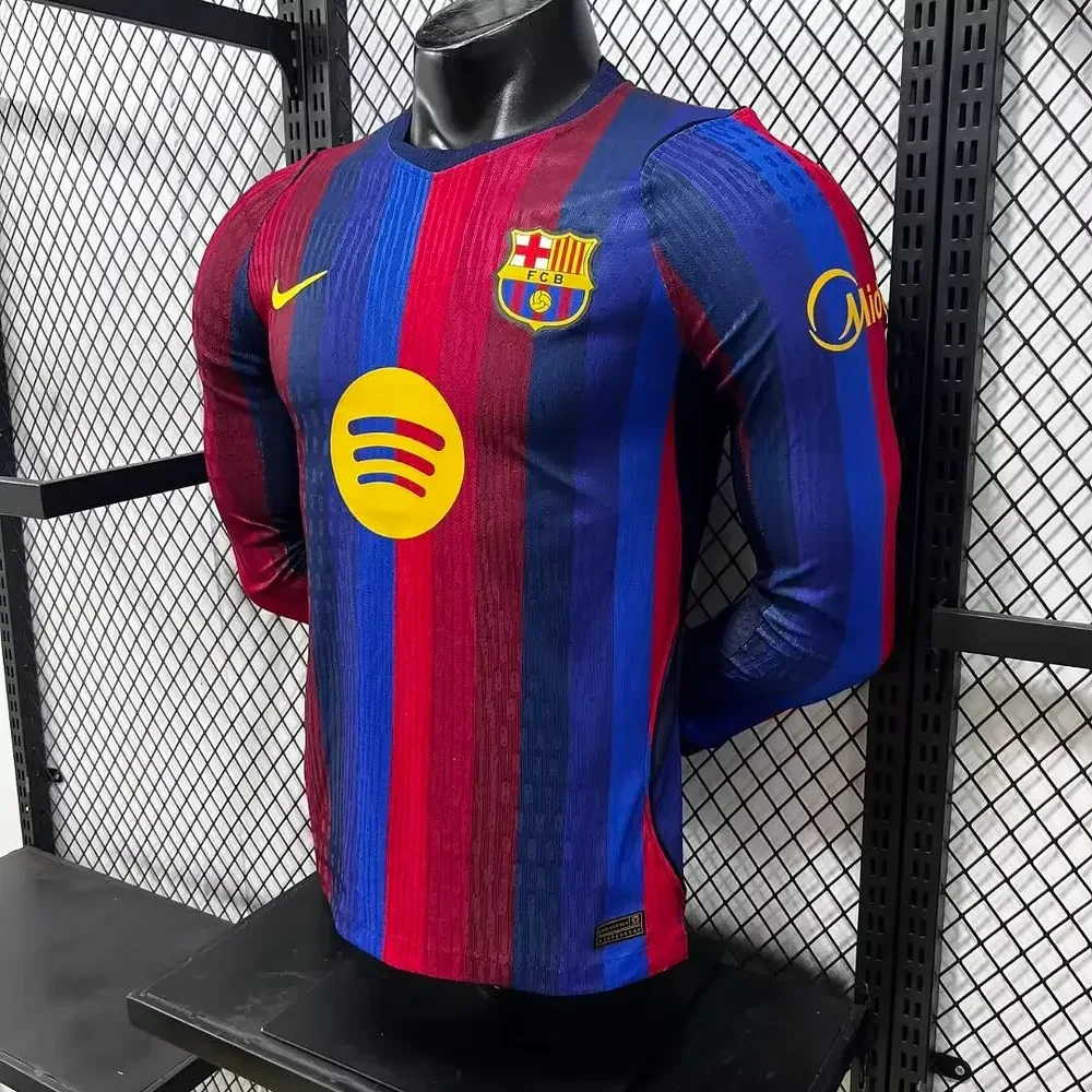 Barcelona 2026/2027 Long Sleeve Player Version Barcelona Home Football Jersey 2026/27 — 4